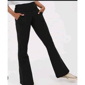 OFFLINE By Aerie The Hugger High Waisted Foldover Flare Legging Size Med Long